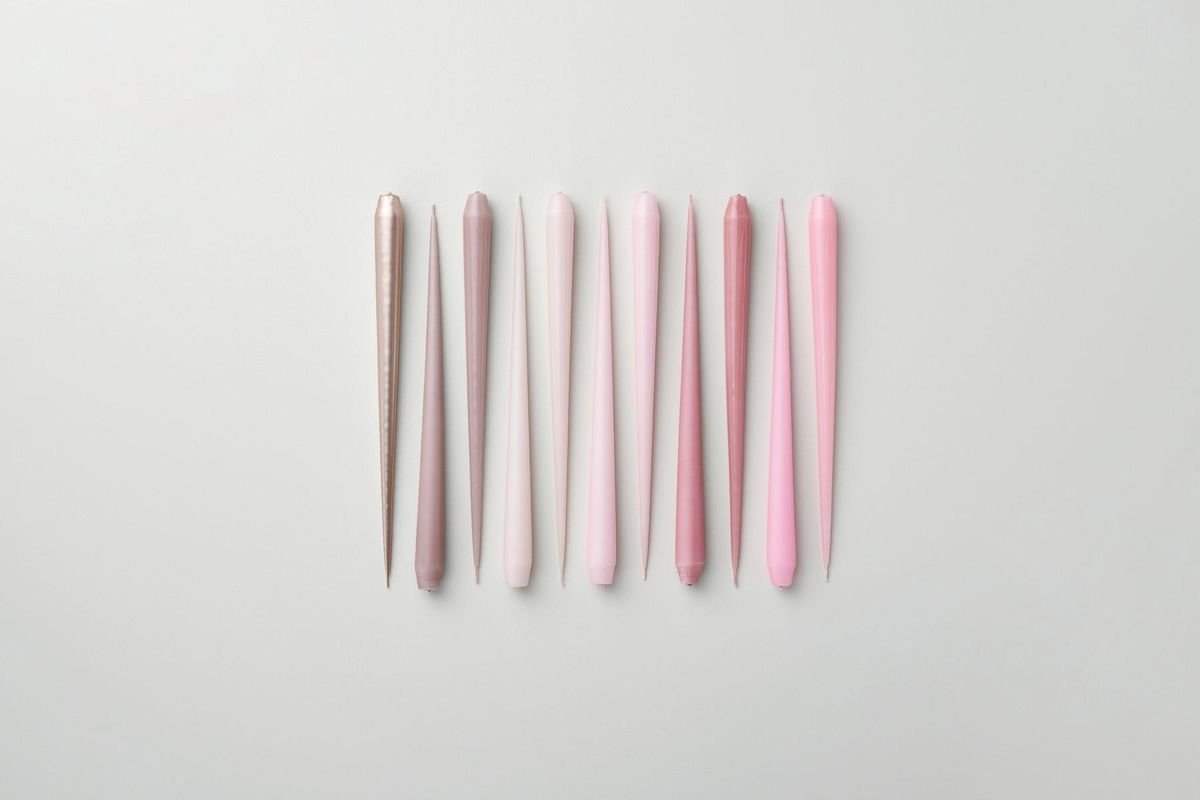 Kronelys 32 cm - Champagne Metallic