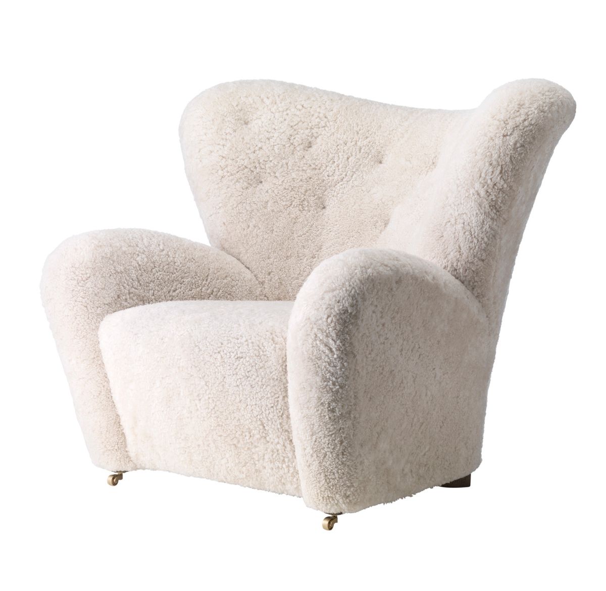 The Tired Man Lounge Chair. Sheepskin Moonlight