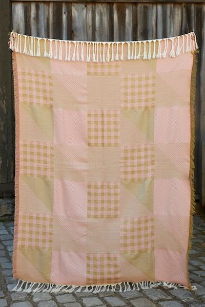 Hovedbilde Pledd Patchwork - Rosa/Sennep