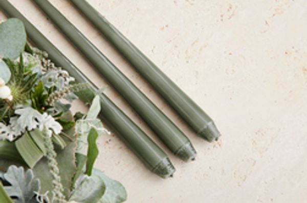 Hovedbilde Kronelys 32 cm, med lakk - Green Soil